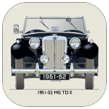 MG TD II 1951-52 (square lights & wire wheels) Coaster 1